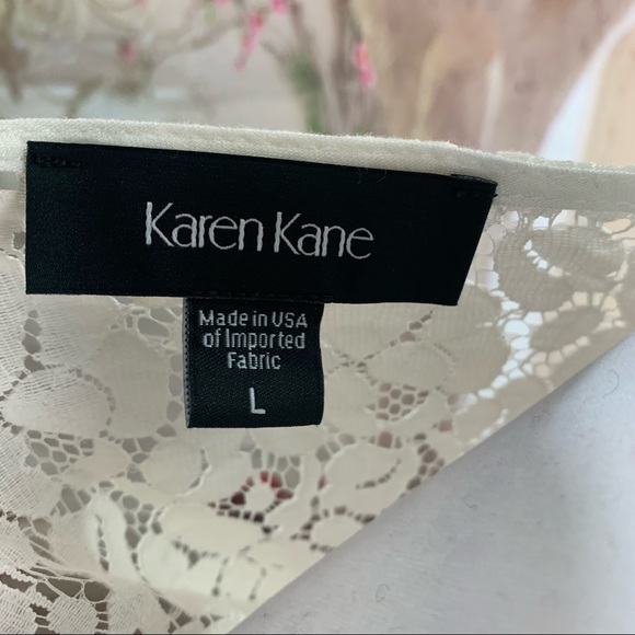 NEW Karen Kane White Eyelet lace Riviera Blouse - Picture 10 of 11